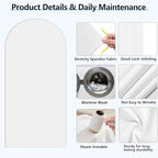 Stretchy Arch Backdrop Cover, White, 6ft in 6x2.6 ft (HxW) in White, alternate view 4