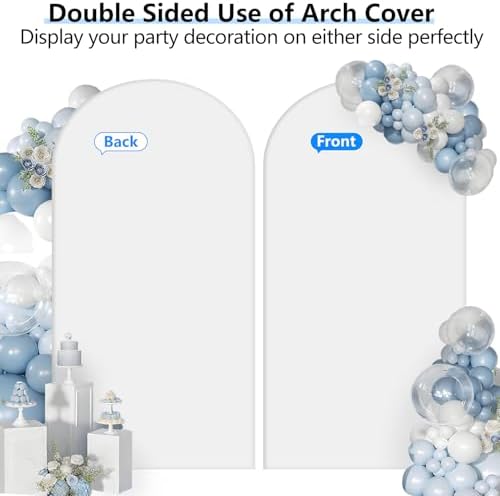 Stretchy Arch Backdrop Cover, White, 6ft in 6x2.6 ft (HxW) in White, alternate view 5