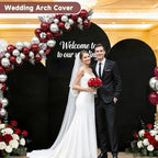 Stretchy Black Arch Backdrop Cover Set of 3-7.2ft, 6.6ft, 6ft, alternate view 2