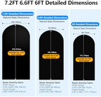 Stretchy Black Arch Backdrop Cover Set of 3-7.2ft, 6.6ft, 6ft, alternate view 3