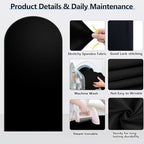 Stretchy Black Arch Backdrop Cover Set of 3-7.2ft, 6.6ft, 6ft, alternate view 4