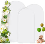 Stretchy White Arch Backdrop Cover Set of 3-7.2ft, 6.6ft, 6ft