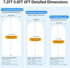 Stretchy White Arch Backdrop Cover Set of 3-7.2ft, 6.6ft, 6ft, alternate view 3