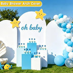 Stretchy White Arch Backdrop Cover Set of 3-7.2ft, 6.6ft, 6ft, alternate view 6