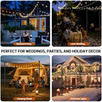 String Light Poles 4-Pack - 10FT, 5-Prong Base for Patio Deck, alternate view 7