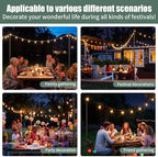 String Light Poles for Outdoor 2 Pack,10 Ft Outside String Light Pole for String Lights, Backyard Patio Light, alternate view
