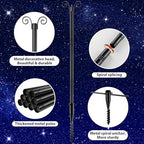 String Light Poles for Outside 10 FT, 2 Pack Outdoor Patio Poles for Hanging String Lights, Heavy Duty Metal, alternate view