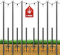 String Light Poles for Outside, 10ft Adjustable Metal Poles for Outdoor String Lights Hanging Light, Outdoor