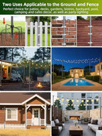 String Light Poles for Outside, 4 Pack 10 ft Frosted Silver Poles, alternate view 2