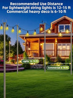 String Light Poles for Outside, 4 Pack 10 ft Frosted Silver Poles, alternate view 5