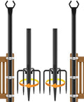 String Light Poles, Metal Poles for Hanging Outdoor Light Strings, Light Poles Stand for Outside Garden, Patio