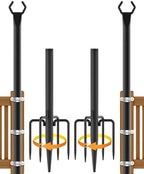 String Light Poles, Metal Poles for Hanging Outdoor Light Strings, Light Poles Stand for Outside Garden, Patio