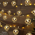 String Lights, 15 FT 30 LED Skull Fairy Lights Decor