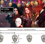 String Lights, 15 FT 30 LED Skull Fairy Lights Decor, alternate view 3
