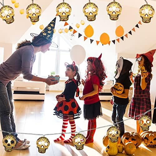 String Lights, 15 FT 30 LED Skull Fairy Lights Decor, alternate view 4