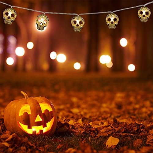 String Lights, 15 FT 30 LED Skull Fairy Lights Decor, alternate view 6