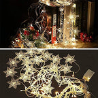String Lights LED Curtain Light, 96 LED Fairy Hanging String Lights Waterproof Christmas Snowflake Lights with, alternate