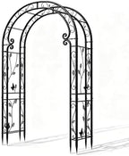 Sturdy Metal Garden Arch with Rust-Resistant Finish, Garden Abor-88 H*51" L