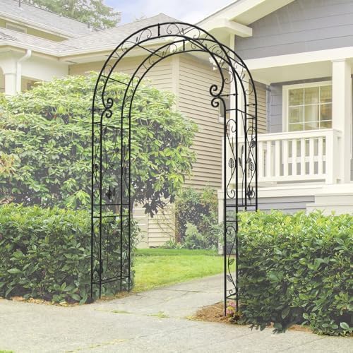 Sturdy Metal Garden Arch with Rust-Resistant Finish, Garden Abor-88 H*51" L, alternate view 2