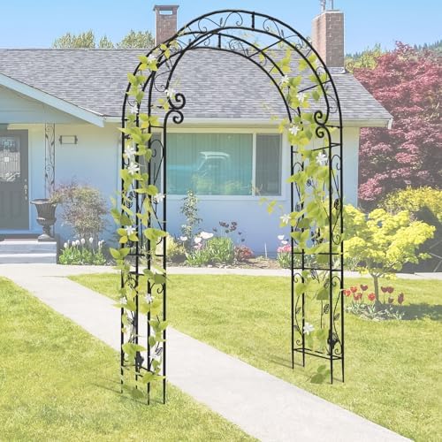 Sturdy Metal Garden Arch with Rust-Resistant Finish, Garden Abor-88 H*51" L, alternate view 7