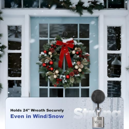 Suction Cup Wreath Hanger, Upgraded Reef Hook, alternate view 2