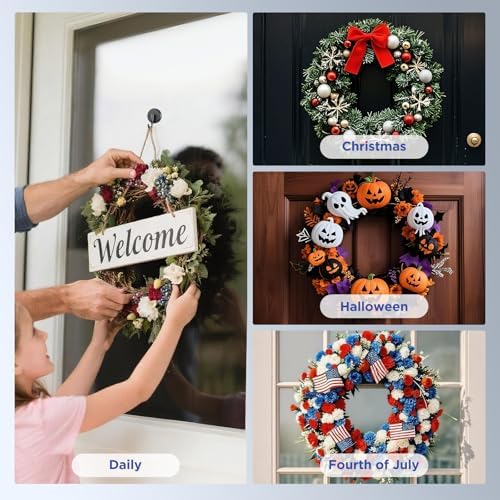 Suction Cup Wreath Hanger, Upgraded Reef Hook, alternate view 6