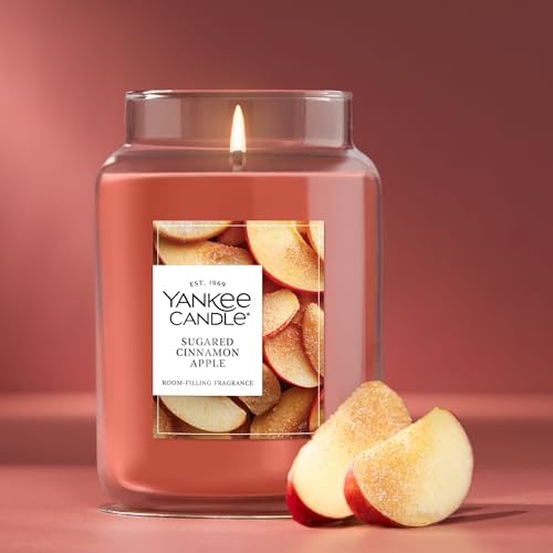 Sugared Cinnamon Apple, Scented Candle, 22oz Large Jar with up to 150 Hour Burn Time, Giftable (Pack of 4), alternate view 4