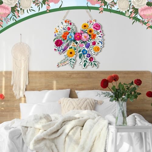 Summer Wildflower Butterfly Wooden Front Door Welcome Sign, alternate view 6