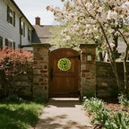 Summer Wreaths for Front Door 15" Artificial Boxwood Wreath Spring Door Wreath for Farmhouse Wedding Festival, alternate view