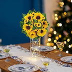 Sunflower Artificial Flowers Ball - 2 Pcs Fake Sunflower Flowers CenterPieces Decoration for Wedding Table Silk, alternate