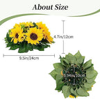 Sunflower Artificial Flowers Ball - 2 Pcs Fake Sunflower Flowers CenterPieces Decoration for Wedding Table Silk, alternate