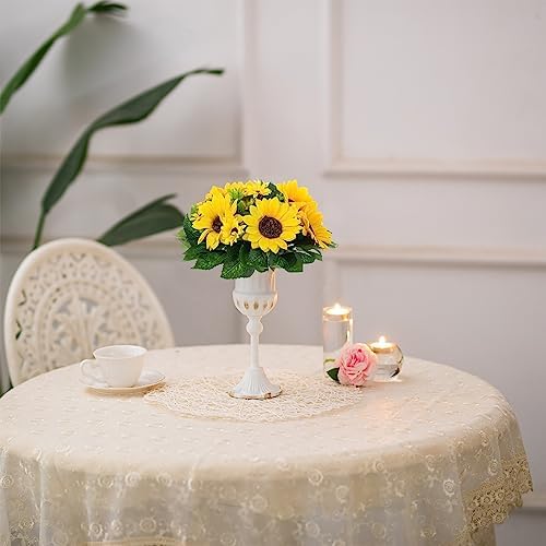 Sunflower Artificial Flowers Ball - 2 Pcs Fake Sunflower Flowers CenterPieces Decoration for Wedding Table Silk, alternate