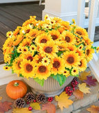Sunflowers Artificial Flowers, 10 Bunches Fake Sunflower Artificial Flowers for Outdoors Spring Summer