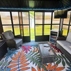 Sunroom 10' x 15' Gazebo Double Roof Solarium, Sliding Doors, alternate view 2