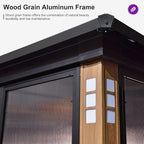 Sunroom Gazebo 12' x 16' Double Roof Solarium, Sliding Doors, alternate view 6