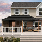 Sunroom Gazebo 12' x 24' Double Roof Soalrium, Sliding Doors