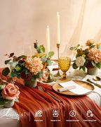 Sunset Terracotta Artificial Flowers with Vase Wedding Decor in 8" x 5.6" in Or-sunset Terracotta, alternate view 2