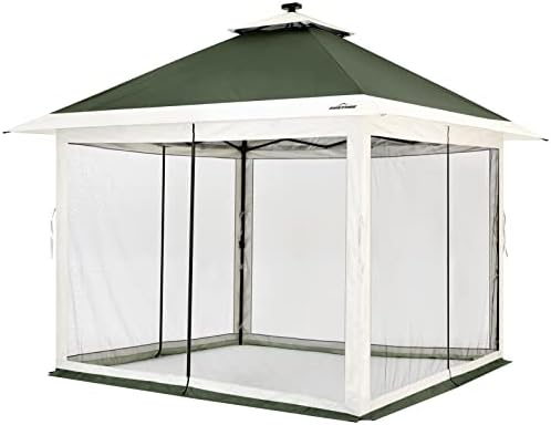 Suntime Pop Up Gazebo, Solar LED, 12x12 ft, Green in 12x12 ft in Green, alternate view 5