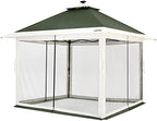 Suntime Pop Up Gazebo, Solar LED, 12x12 ft, Green in 12x12 ft in Green, alternate view 5