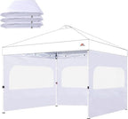 Sunwall for 10x10 Canopy Frame with Zipper, 3Pack Sunwalls Only, (White) in White