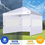 Sunwall for 10x10 Canopy Frame with Zipper, 3Pack Sunwalls Only, (White) in White, alternate view 5