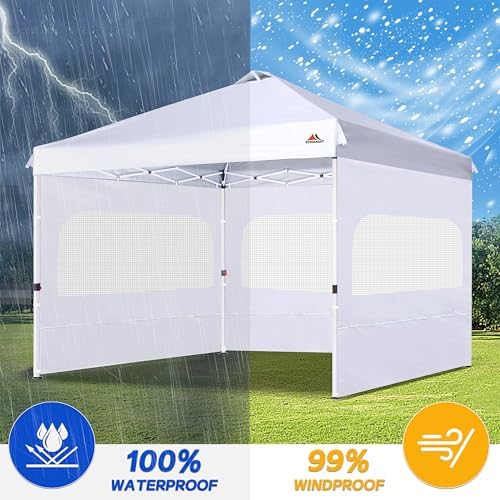 Sunwall for 10x10 Canopy Frame with Zipper, 3Pack Sunwalls Only, (White) in White, alternate view 5