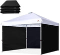 SunWall for 10x10 Pop Up Canopy Frame, 3 Pack SideWall Only (10X10, Black) in Black