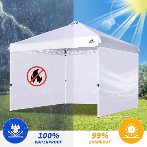 SunWall for 10x10 Pop Up Canopy Frame, 3 Pack SideWall Only (10X10, Navy Blue) in Navy Blue, alternate view 4