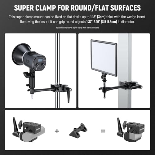 Super Clamp with 6" Extension Arm, 5/8" Stud, 2.4" Jaw Grip, alternate view 3