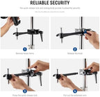 Super Clamp with 6" Extension Arm, 5/8" Stud, 2.4" Jaw Grip, alternate view 4