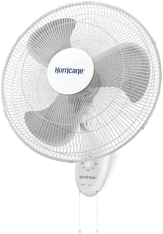 Supreme 90-Degree Oscillating Wall Fan, 3 Speeds, White, 18in in White