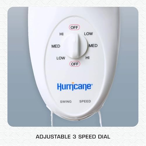 Supreme 90-Degree Oscillating Wall Fan, 3 Speeds, White, 18in in White, alternate view 5