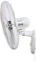 Supreme 90-Degree Oscillating Wall Fan, 3 Speeds, White, 18in in White, alternate view 6
