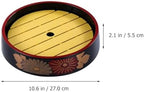 Sushi Plate 10.23 Inch Square Seafood Serving Tray with Baffle for Sashimi Storage and Sushi Presentation Ideal, alternate